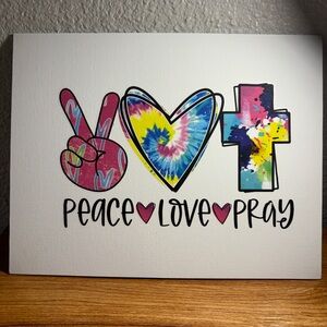 Peace Love Pray Canvas Art